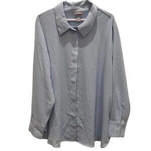 H&M Light Blue Button-Down Blouse